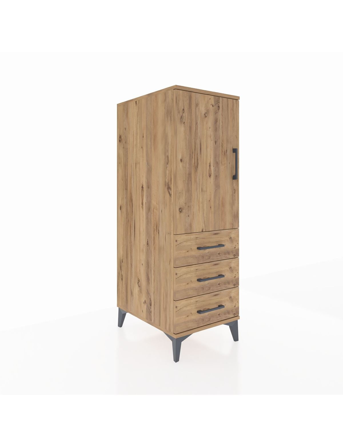 Kronos Dolap 2 Raflı 3 Çekmeceli Tek Kapaklı 44x59x134 - S82M049V9C