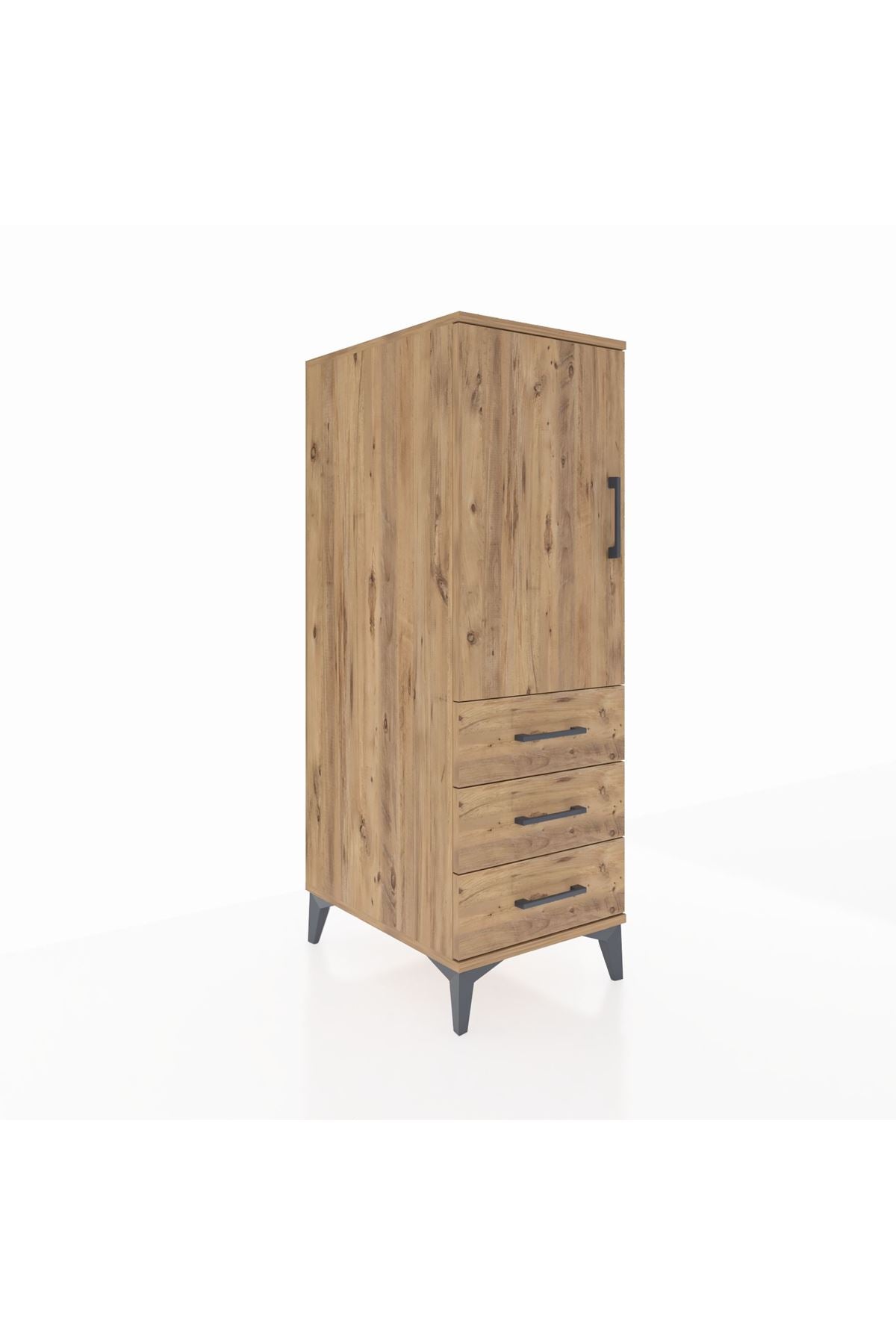 Kronos Dolap 2 Raflı 3 Çekmeceli Tek Kapaklı 44x59x134 - S82M049V9C