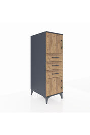Kronos Dolap Tek Raflı 3 Çekmeceli 2 Kapaklı 44x59x134 - S82M051V6C