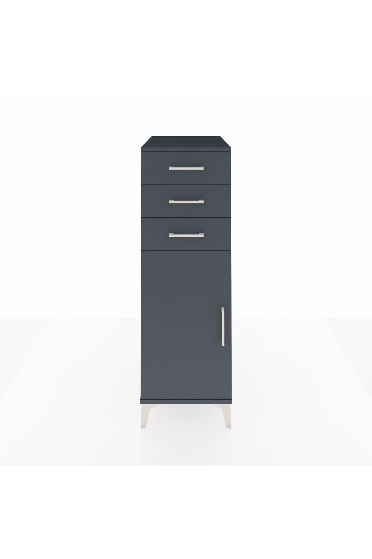 Kronos Dolap 2 Raflı 3 Çekmeceli Tek Kapaklı 44x59x134 - S82M052V5C