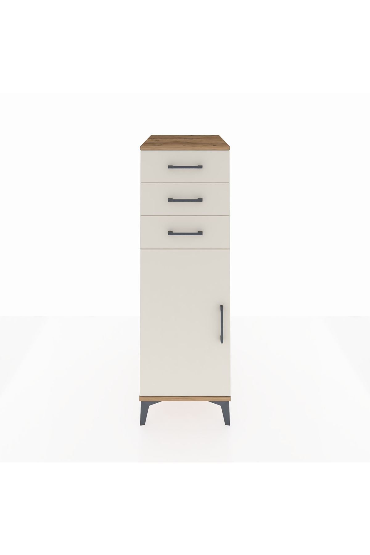 Kronos Dolap 2 Raflı 3 Çekmeceli Tek Kapaklı 44x59x134 - S82M052V7C