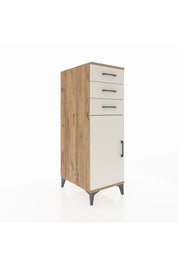 Kronos Dolap 2 Raflı 3 Çekmeceli Tek Kapaklı 44x59x134 - S82M052V7C