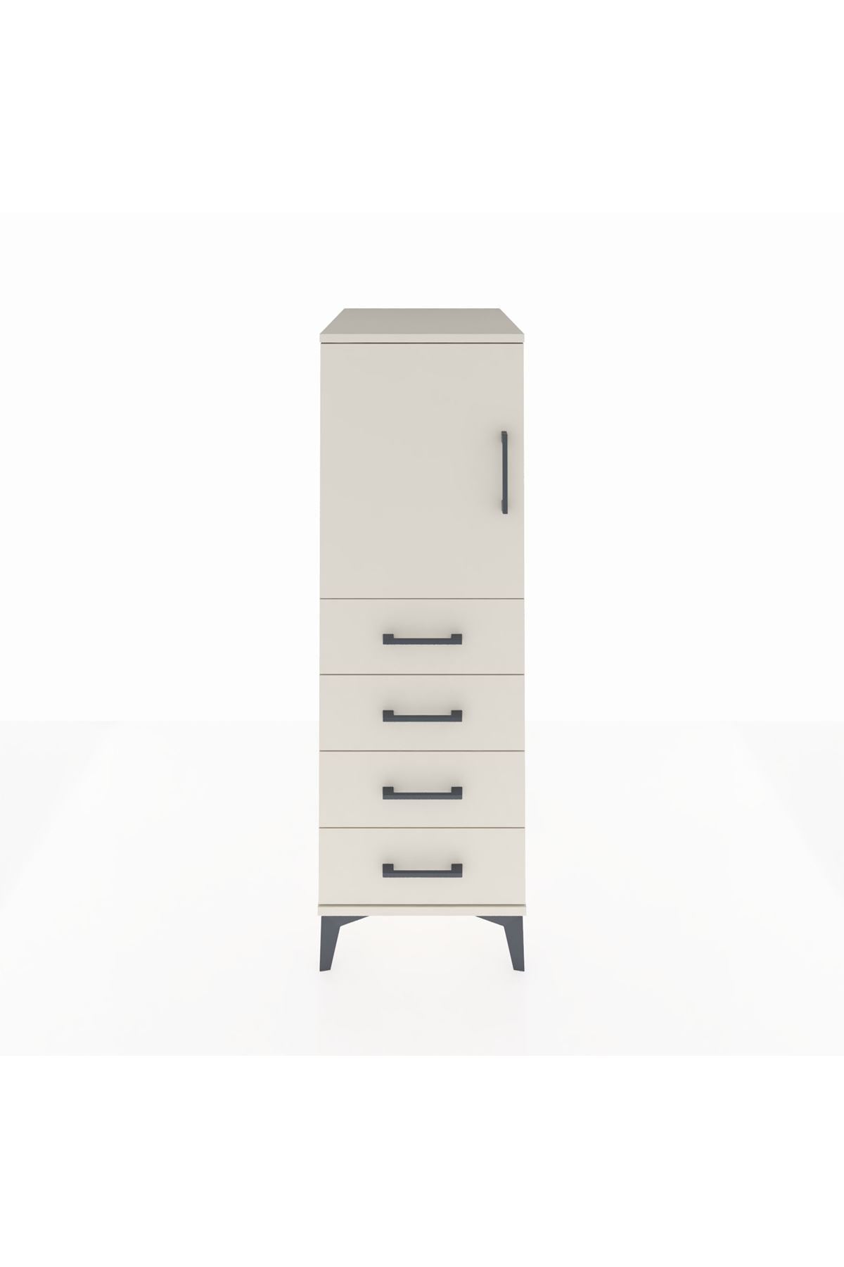 Kronos Dolap 2 Raflı 4 Çekmeceli Tek Kapaklı 44x59x134 - S82M053V1C