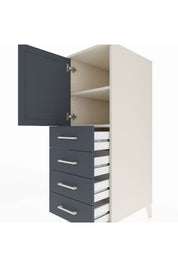 Kronos Dolap 2 Raflı 4 Çekmeceli Tek Kapaklı 44x59x134 - S82M053V2C