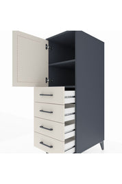 Kronos Dolap 2 Raflı 4 Çekmeceli Tek Kapaklı 44x59x134 - S82M053V4C