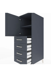 Kronos Dolap 2 Raflı 4 Çekmeceli Tek Kapaklı 44x59x134 - S82M053V5C