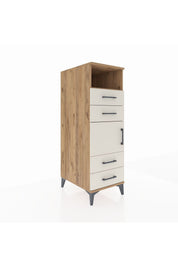 Kronos Dolap 2 Raflı 4 Çekmeceli Tek Kapaklı 44x59x134 - S82M054V7C