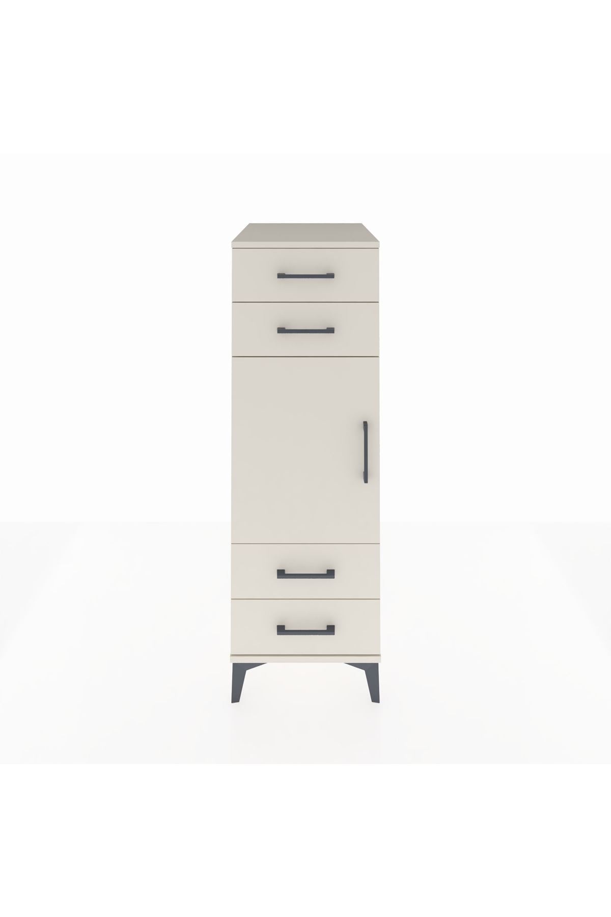 Kronos Dolap 2 Raflı 4 Çekmeceli Tek Kapaklı 44x59x134 - S82M055V1C