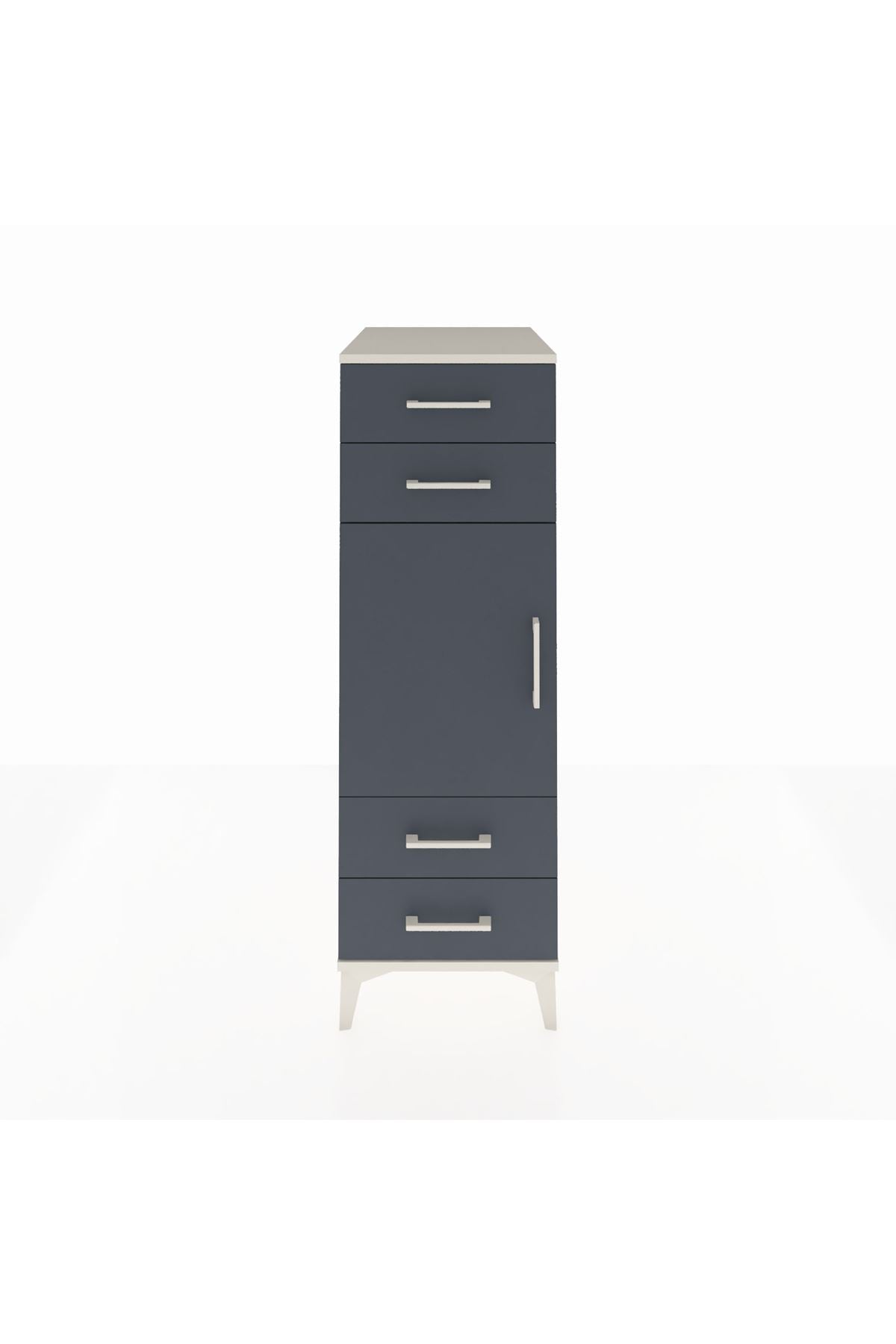Kronos Dolap 2 Raflı 4 Çekmeceli Tek Kapaklı 44x59x134 - S82M055V2C