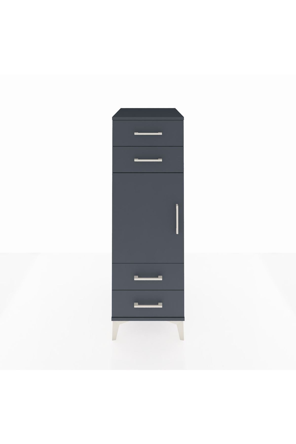 Kronos Dolap 2 Raflı 4 Çekmeceli Tek Kapaklı 44x59x134 - S82M055V5C