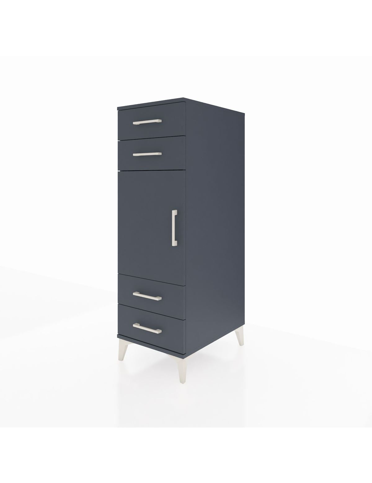Kronos Dolap 2 Raflı 4 Çekmeceli Tek Kapaklı 44x59x134 - S82M055V5C