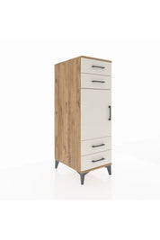 Kronos Dolap 2 Raflı 4 Çekmeceli Tek Kapaklı 44x59x134 - S82M055V7C