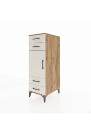 Kronos Dolap 2 Raflı 4 Çekmeceli Tek Kapaklı 44x59x134 - S82M055V7C
