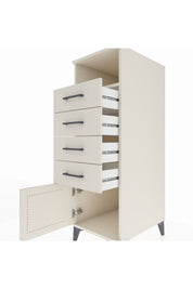 Kronos Dolap Tek Raflı 4 Çekmeceli Tek Kapaklı 44x59x134 - S82M056V1C