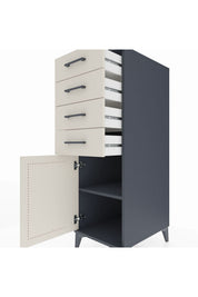 Kronos Dolap Tek Raflı 4 Çekmeceli Tek Kapaklı 44x59x134 - S82M058V4C