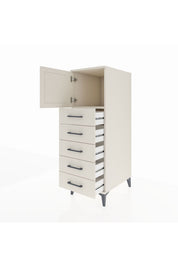 Kronos Dolap Tek Raflı 5 Çekmeceli Tek Kapaklı 44x59x134 - S82M059V1C