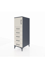 Kronos Dolap Tek Raflı 5 Çekmeceli Tek Kapaklı 44x59x134 - S82M059V4C