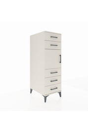 Kronos Dolap Tek Raflı 5 Çekmeceli Tek Kapaklı 44x59x134 - S82M060V1C