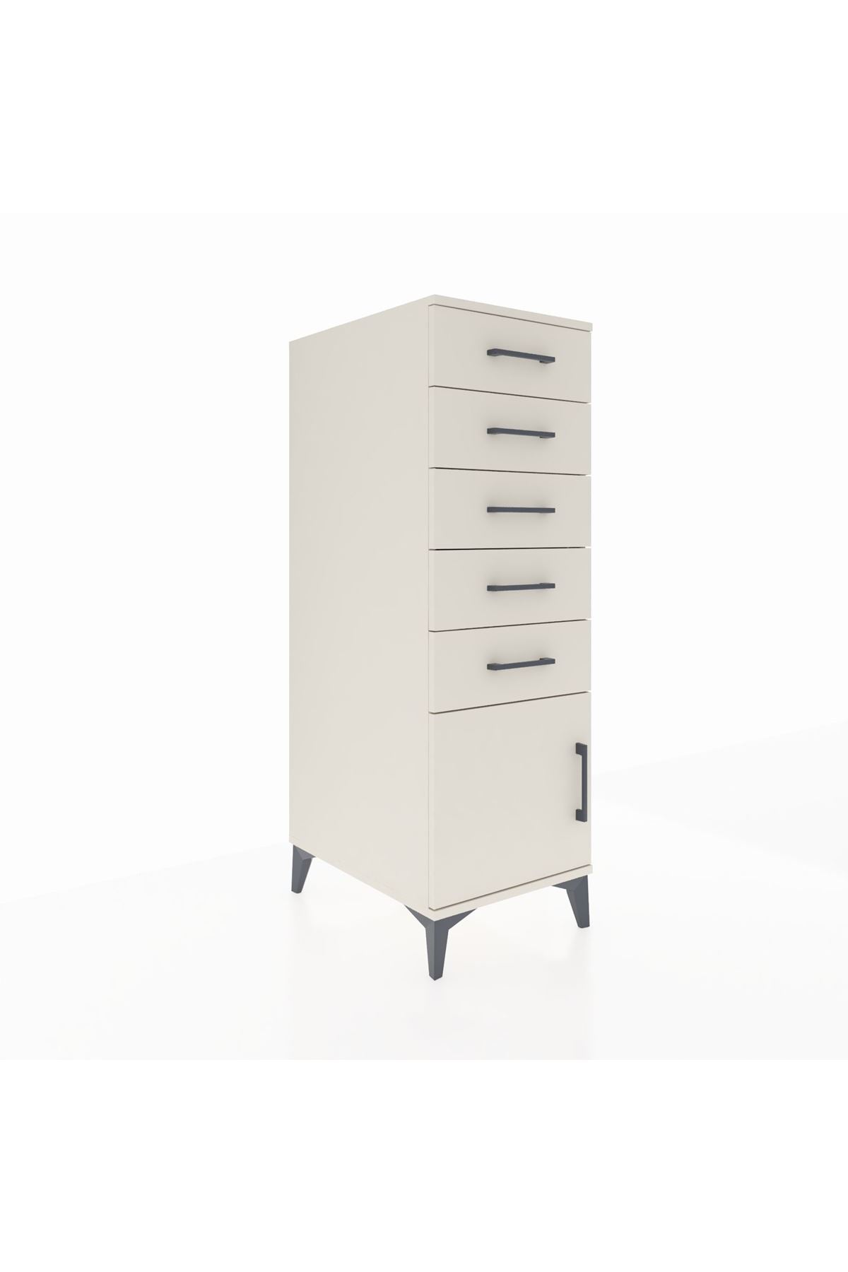 Kronos Dolap 5 Çekmeceli Tek Kapaklı 44x59x134 - S82M062V1C