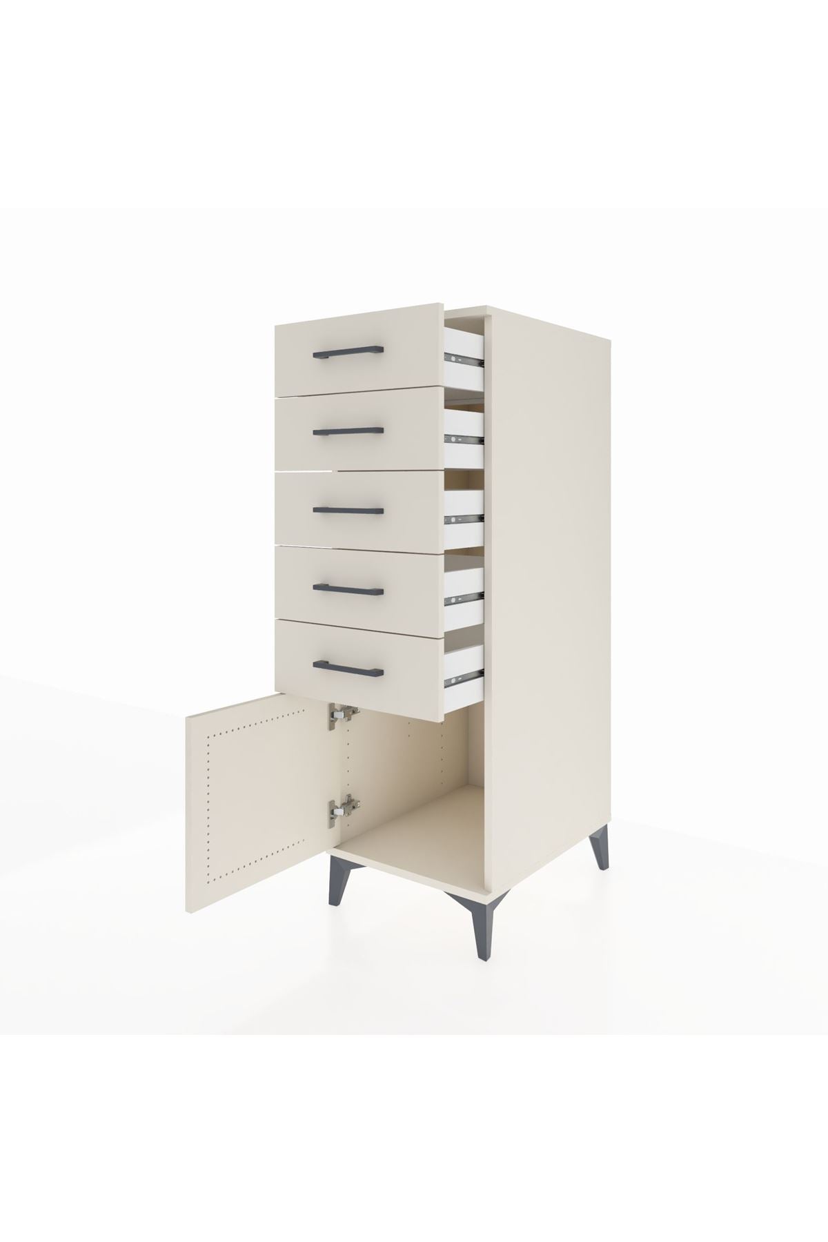 Kronos Dolap 5 Çekmeceli Tek Kapaklı 44x59x134 - S82M062V1C