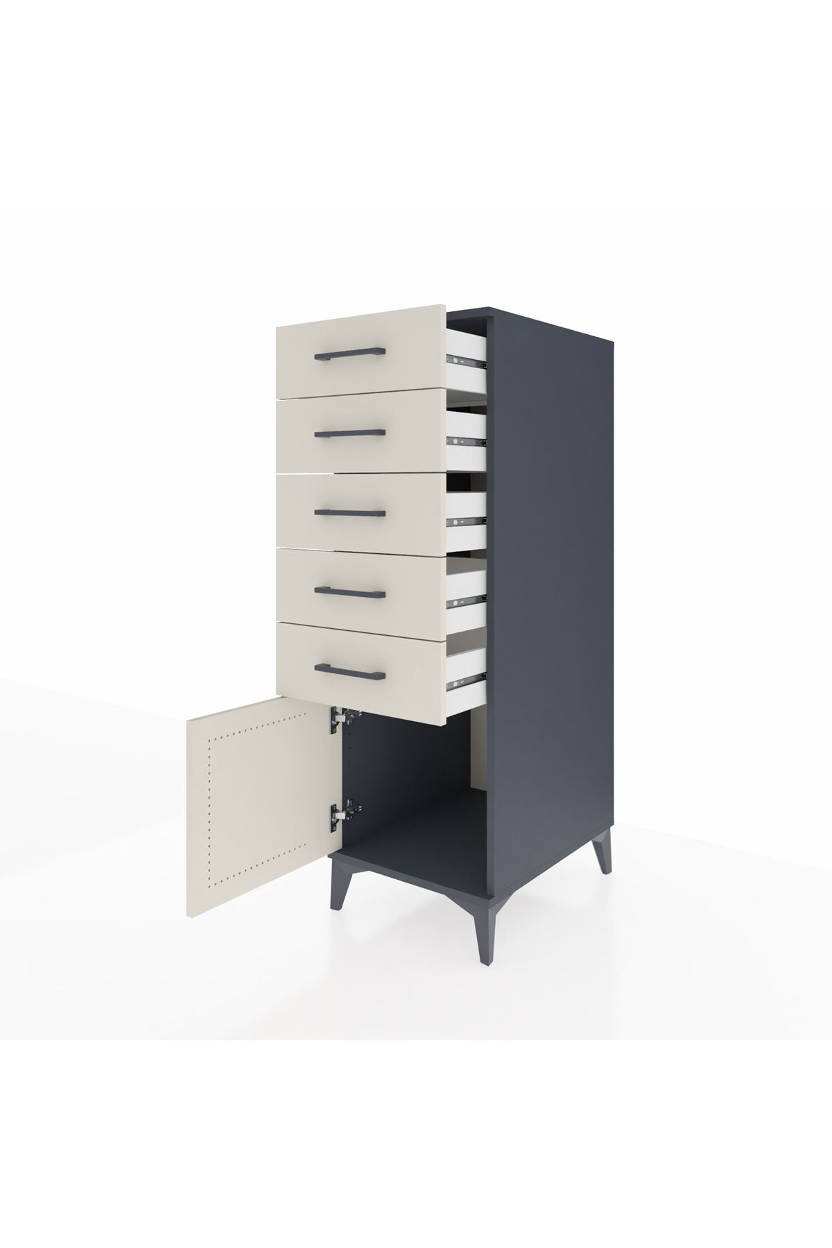 Kronos Dolap 5 Çekmeceli Tek Kapaklı 44x59x134 - S82M062V4C