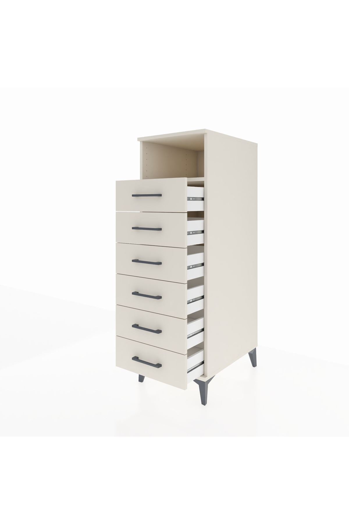 Kronos Dolap Tek Raflı 6 Çekmeceli 44x59x134 - S82M063V1C