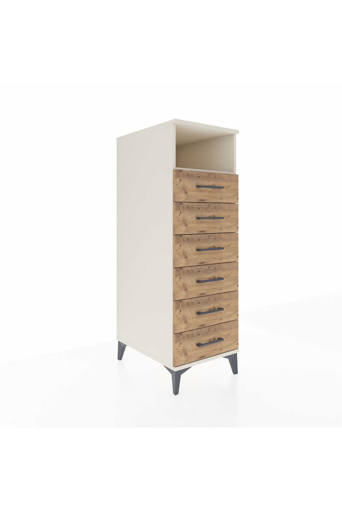 Kronos Dolap Tek Raflı 6 Çekmeceli 44x59x134 - S82M063V3C