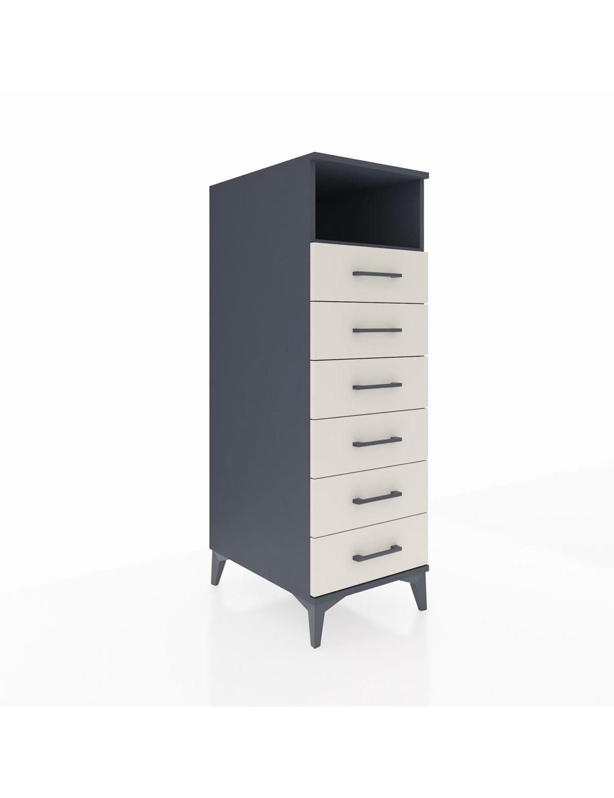 Kronos Dolap Tek Raflı 6 Çekmeceli 44x59x134 - S82M063V4C