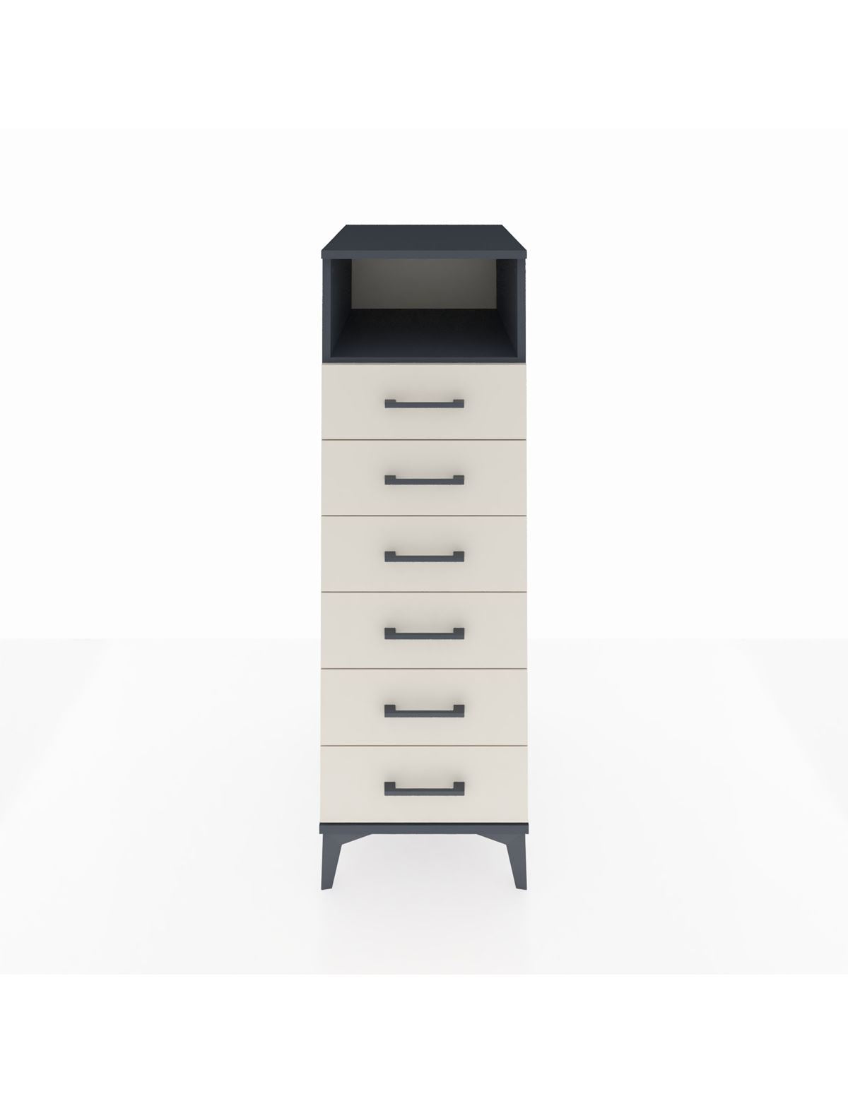 Kronos Dolap Tek Raflı 6 Çekmeceli 44x59x134 - S82M063V4C