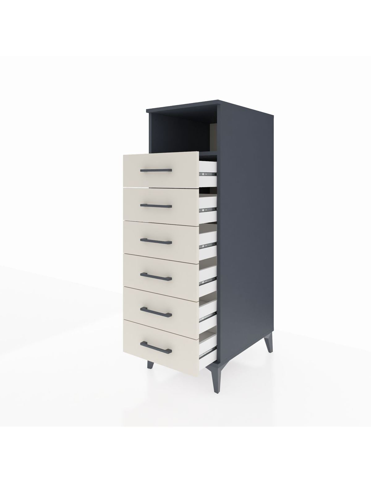 Kronos Dolap Tek Raflı 6 Çekmeceli 44x59x134 - S82M063V4C