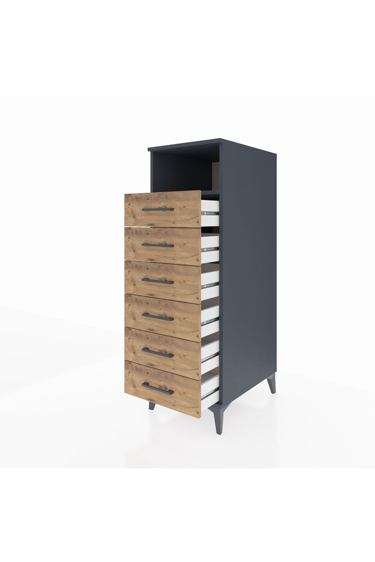 Kronos Dolap Tek Raflı 6 Çekmeceli 44x59x134 - S82M063V6C