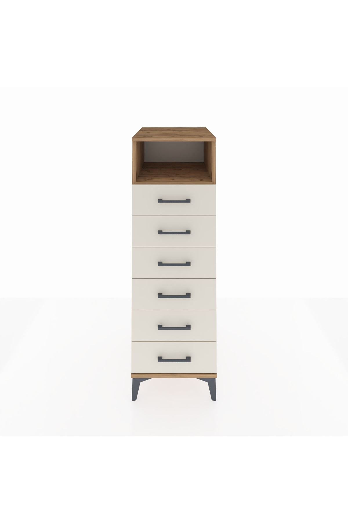 Kronos Dolap Tek Raflı 6 Çekmeceli 44x59x134 - S82M063V7C