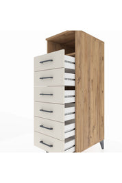 Kronos Dolap Tek Raflı 6 Çekmeceli 44x59x134 - S82M063V7C