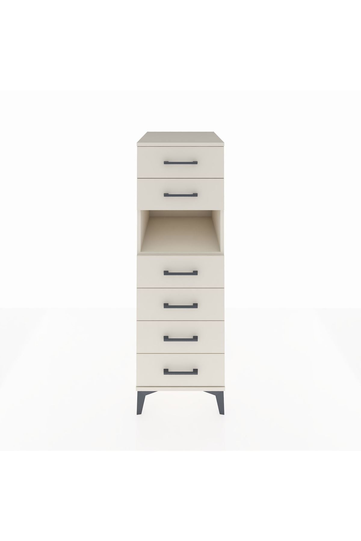 Kronos Dolap Tek Raflı 6 Çekmeceli 44x59x134 - S82M064V1C