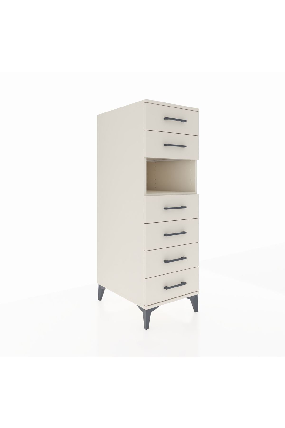 Kronos Dolap Tek Raflı 6 Çekmeceli 44x59x134 - S82M064V1C