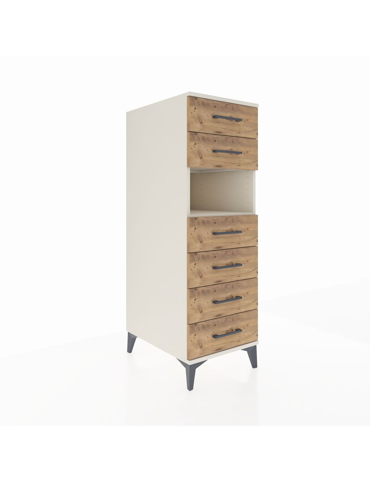 Kronos Dolap Tek Raflı 6 Çekmeceli 44x59x134 - S82M064V3C