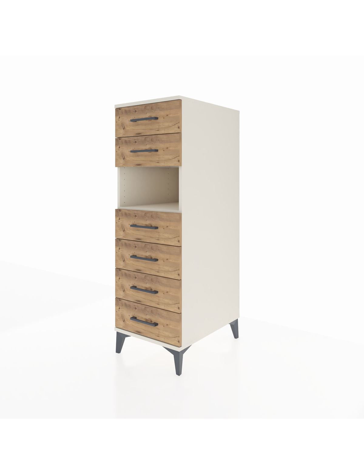 Kronos Dolap Tek Raflı 6 Çekmeceli 44x59x134 - S82M064V3C