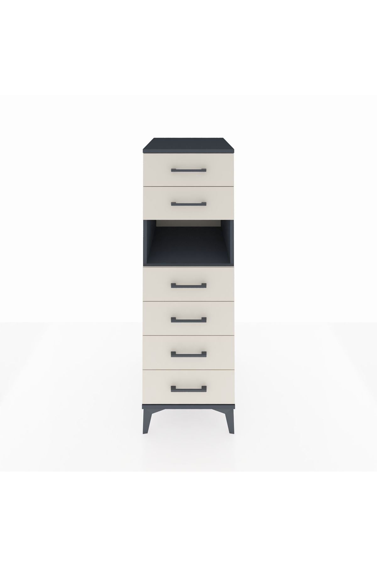 Kronos Dolap Tek Raflı 6 Çekmeceli 44x59x134 - S82M064V4C