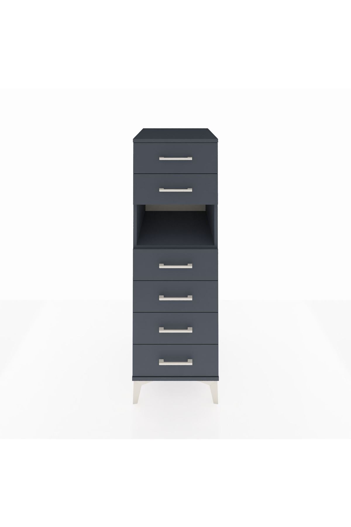 Kronos Dolap Tek Raflı 6 Çekmeceli 44x59x134 - S82M064V5C