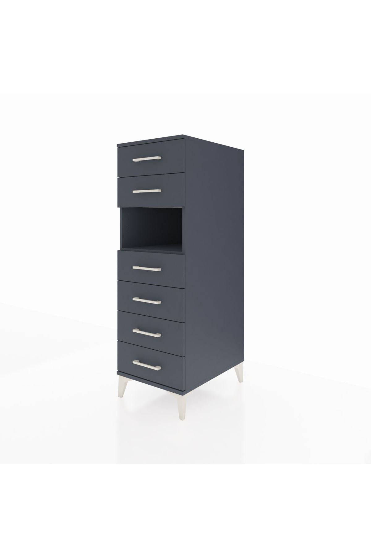 Kronos Dolap Tek Raflı 6 Çekmeceli 44x59x134 - S82M064V5C