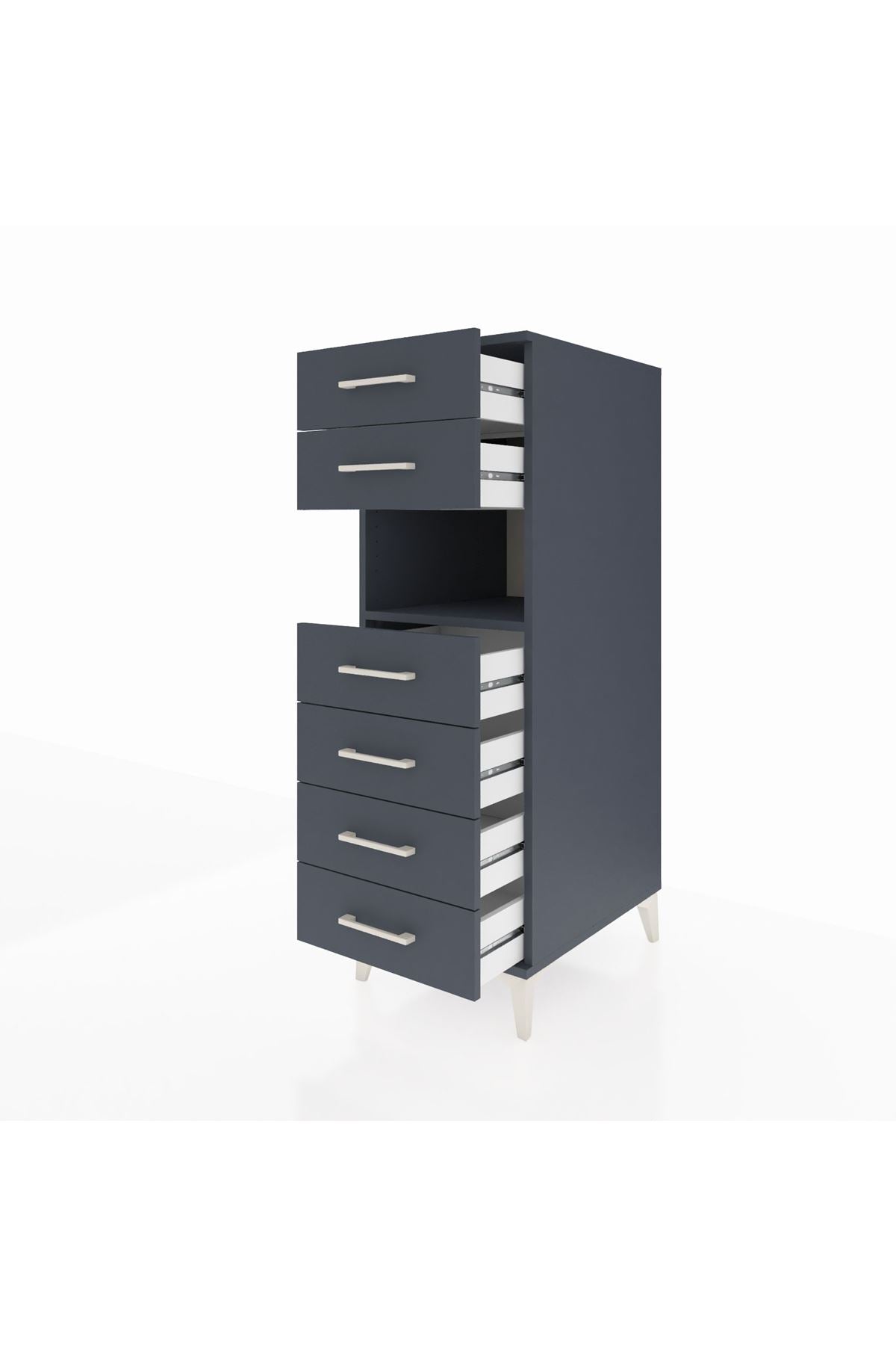 Kronos Dolap Tek Raflı 6 Çekmeceli 44x59x134 - S82M064V5C