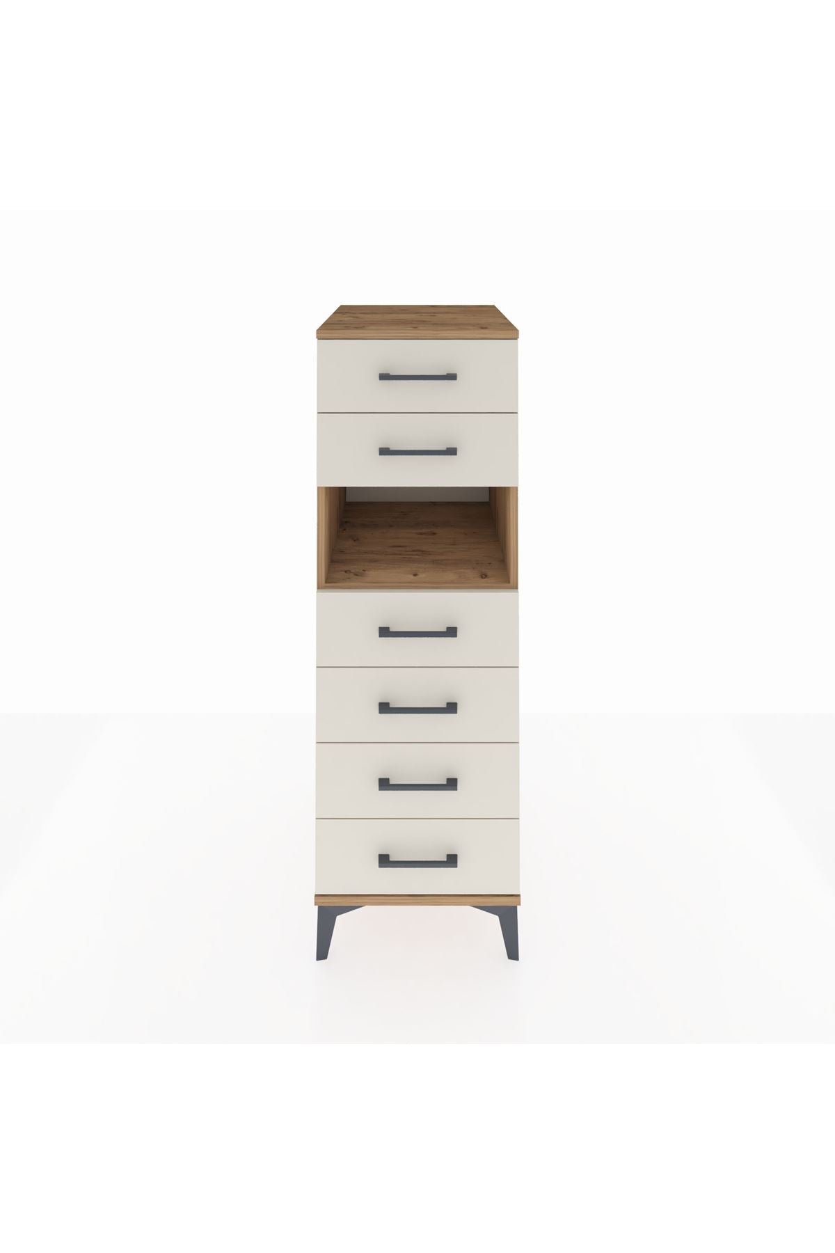 Kronos Dolap Tek Raflı 6 Çekmeceli 44x59x134 - S82M064V7C