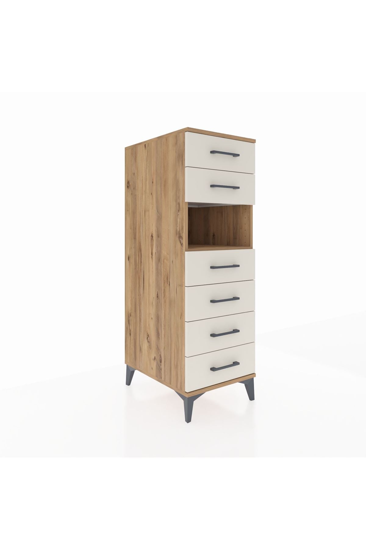 Kronos Dolap Tek Raflı 6 Çekmeceli 44x59x134 - S82M064V7C