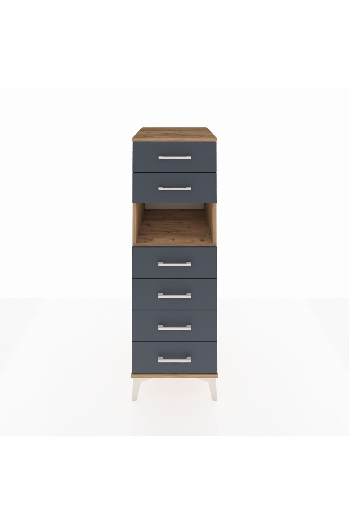 Kronos Dolap Tek Raflı 6 Çekmeceli 44x59x134 - S82M064V8C