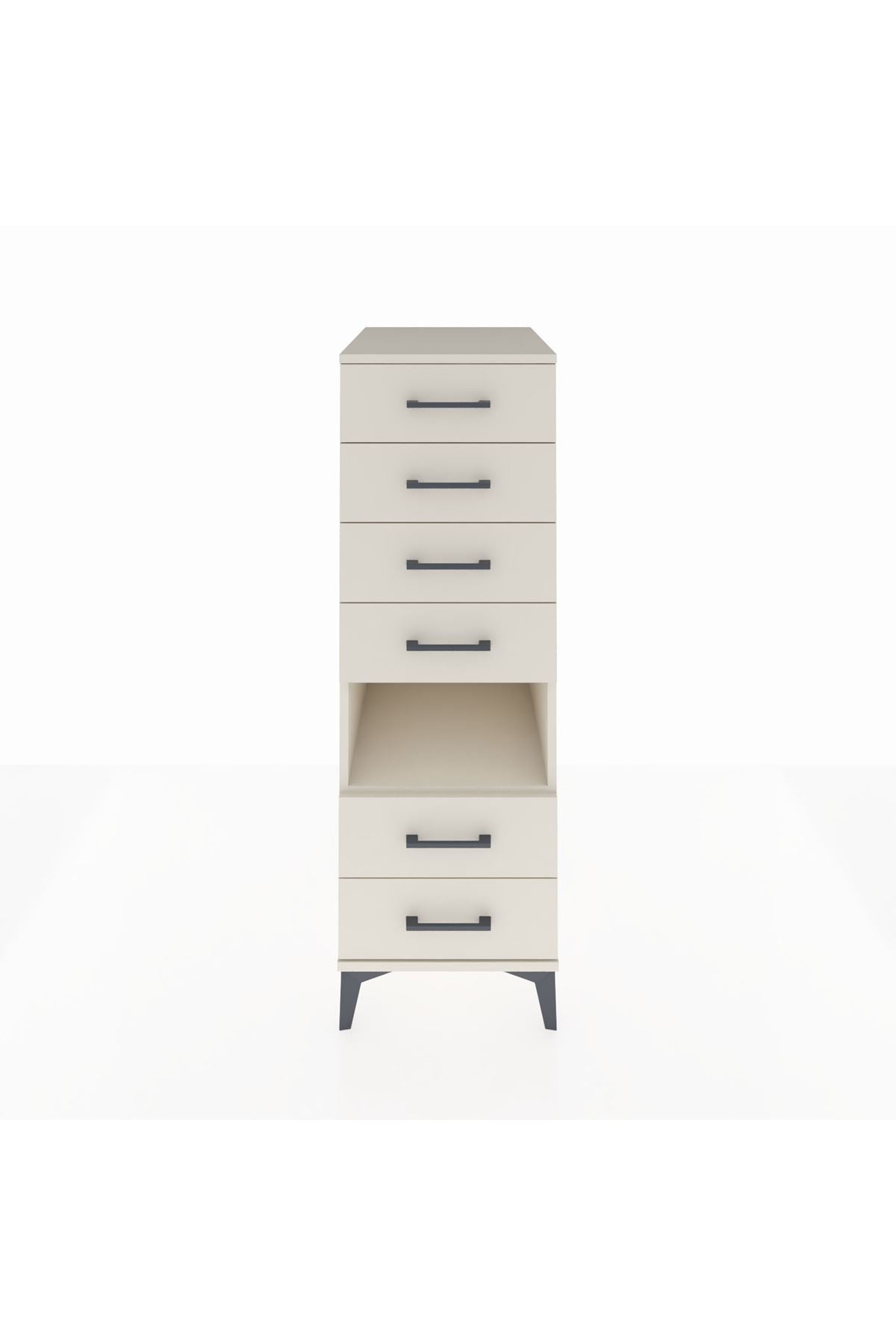 Kronos Dolap Tek Raflı 6 Çekmeceli 44x59x134 - S82M065V1C