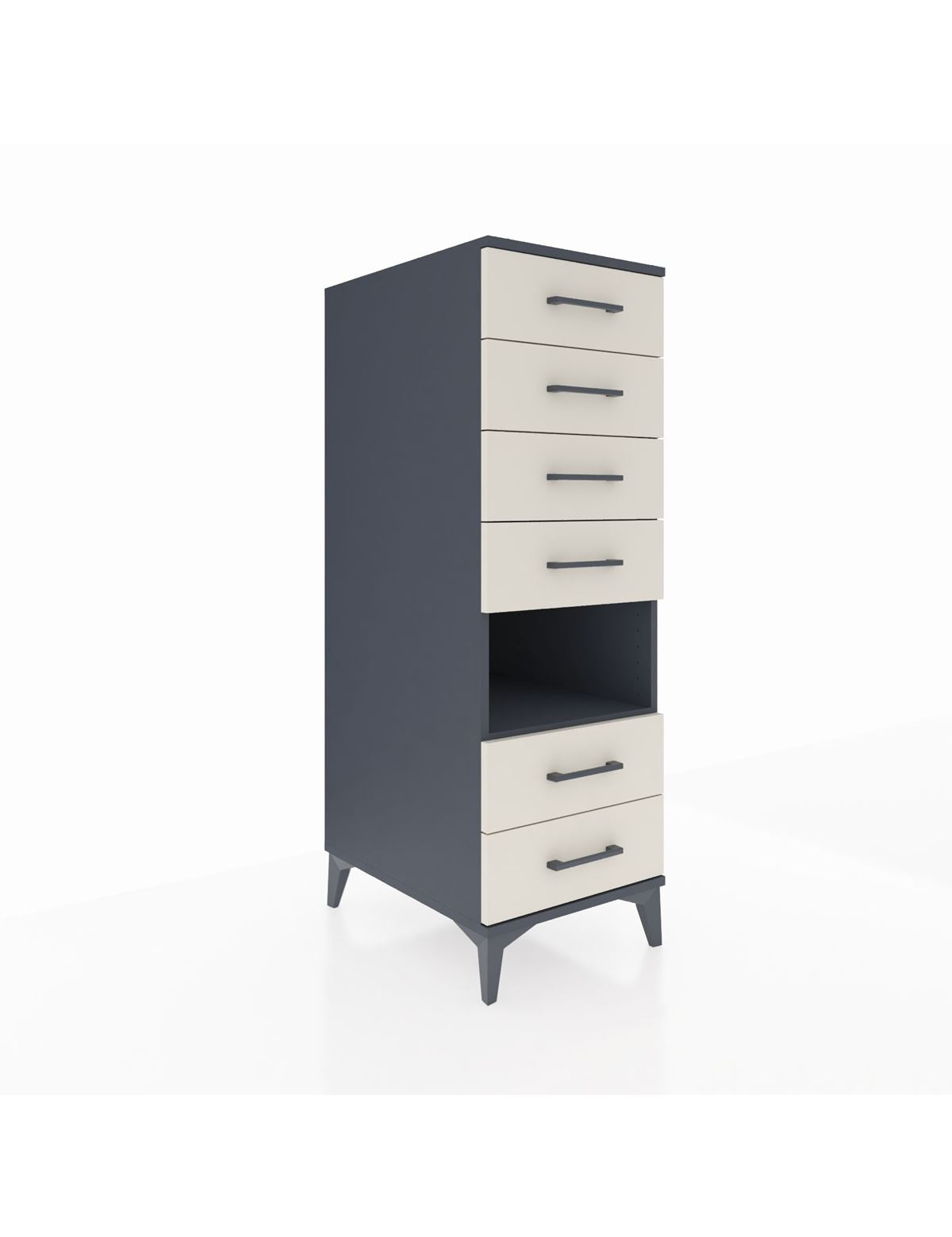Kronos Dolap Tek Raflı 6 Çekmeceli 44x59x134 - S82M065V4C