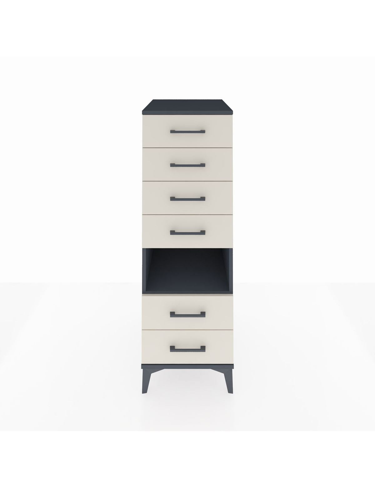 Kronos Dolap Tek Raflı 6 Çekmeceli 44x59x134 - S82M065V4C