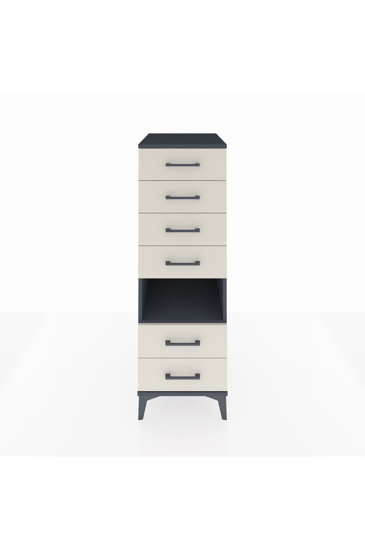 Kronos Dolap Tek Raflı 6 Çekmeceli 44x59x134 - S82M065V4C