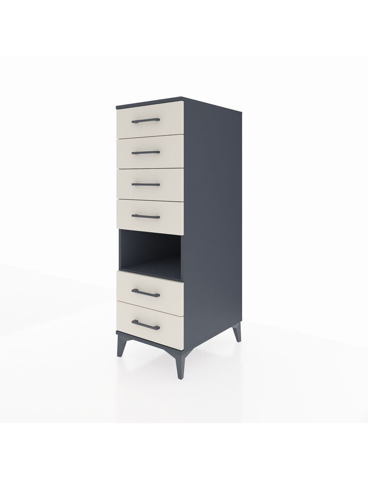 Kronos Dolap Tek Raflı 6 Çekmeceli 44x59x134 - S82M065V4C