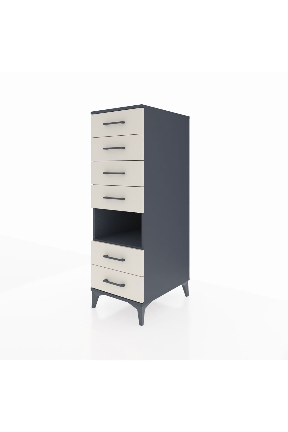 Kronos Dolap Tek Raflı 6 Çekmeceli 44x59x134 - S82M065V4C